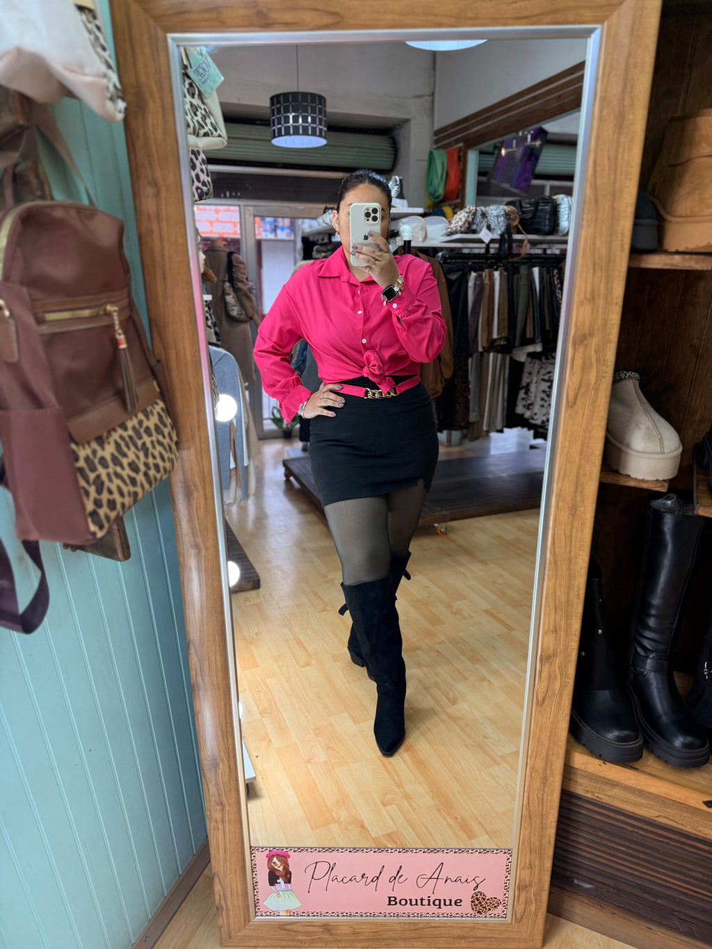 💖 Blusón Camisero Essential Fucsia