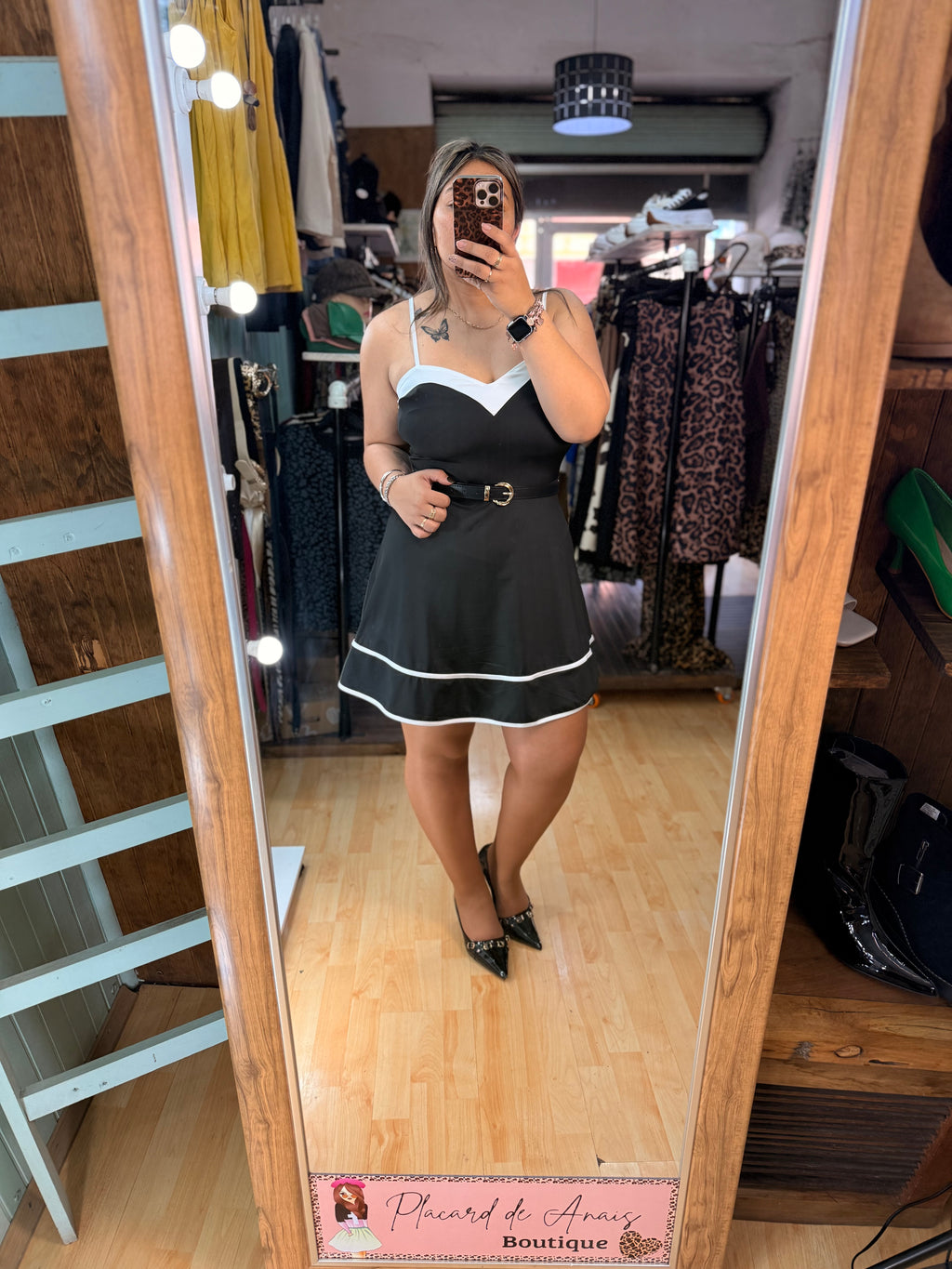 🤎Vestido Mini Bicolor