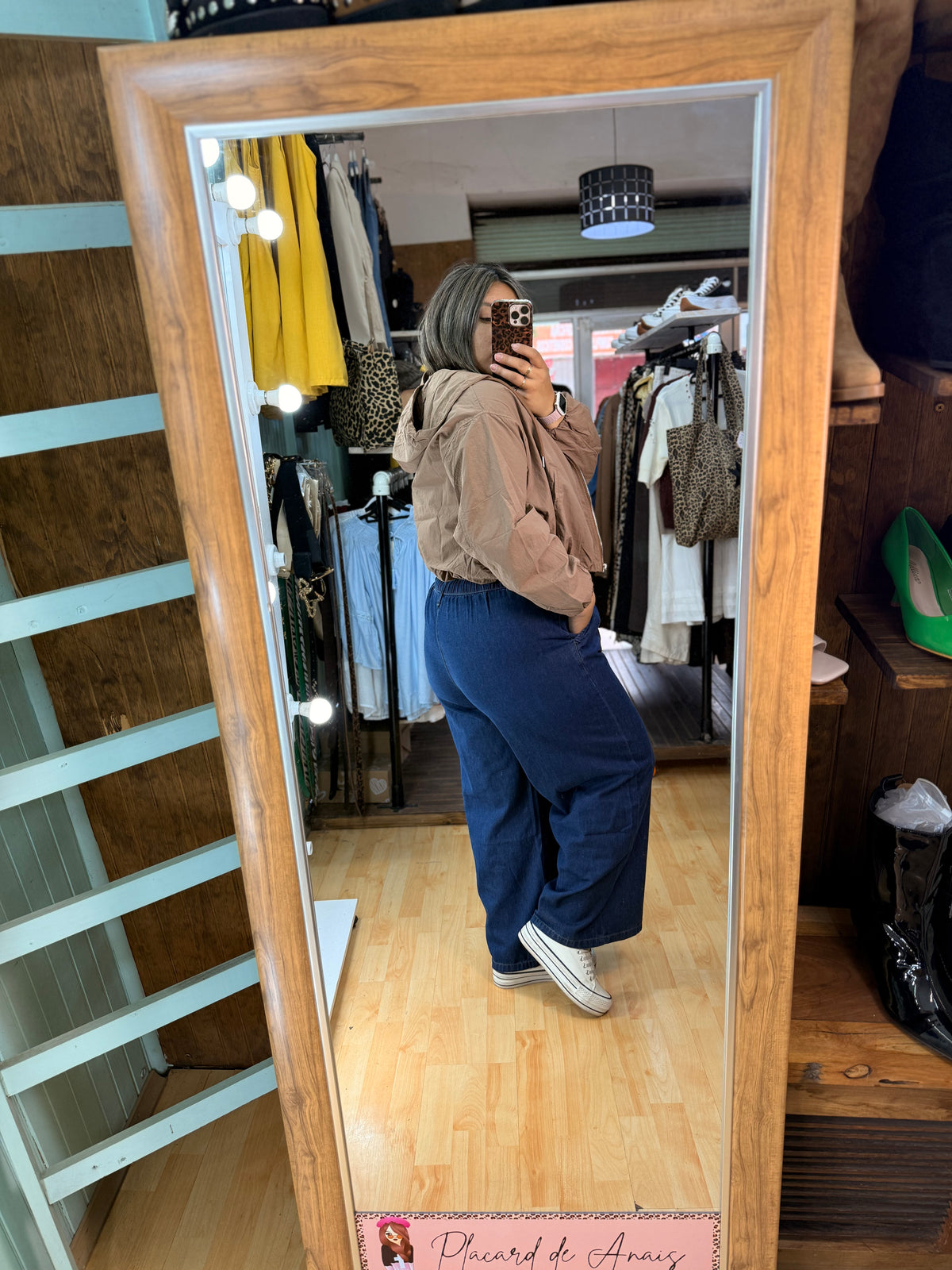 💙Pantalón de mezclilla wide leg con pretina elasticada