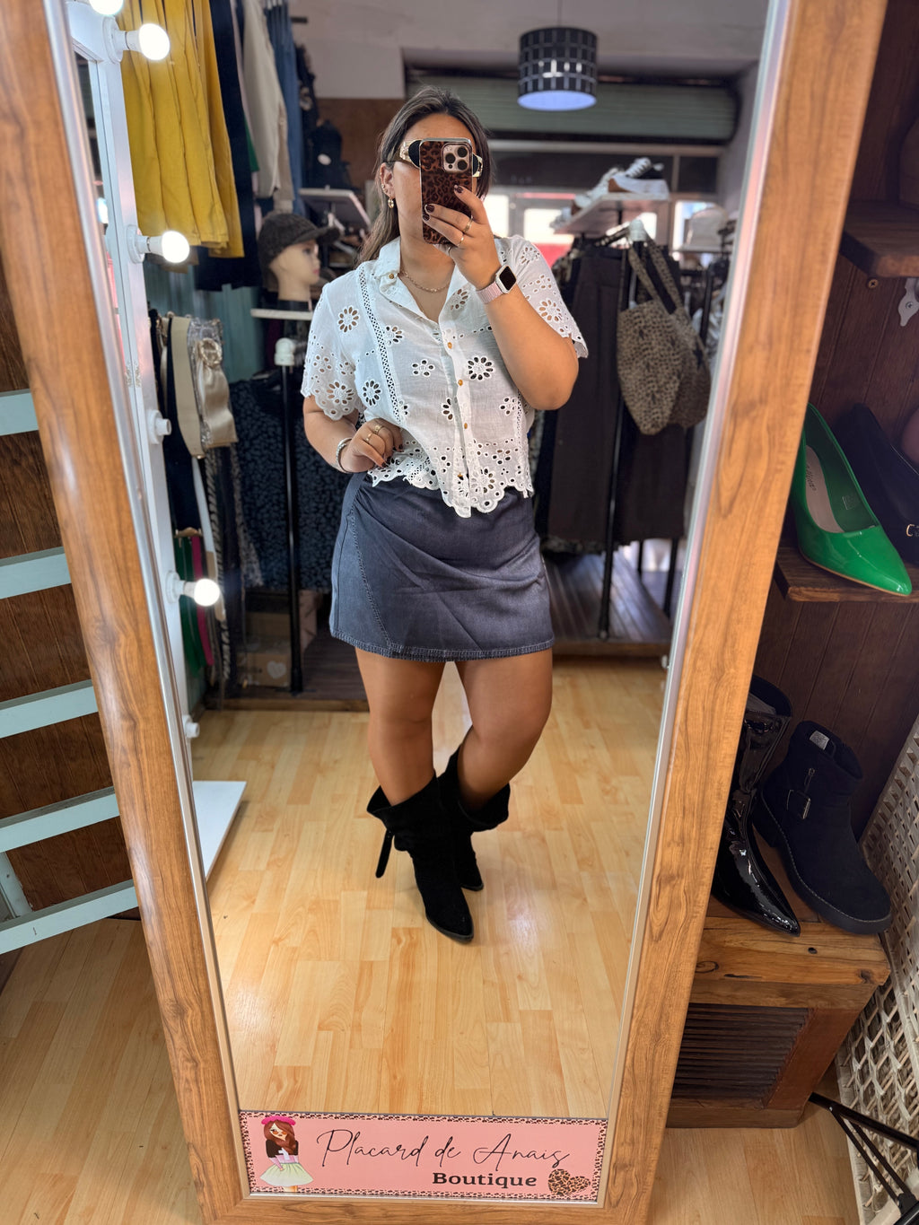 🤎 Minifalda Gris pre lavado