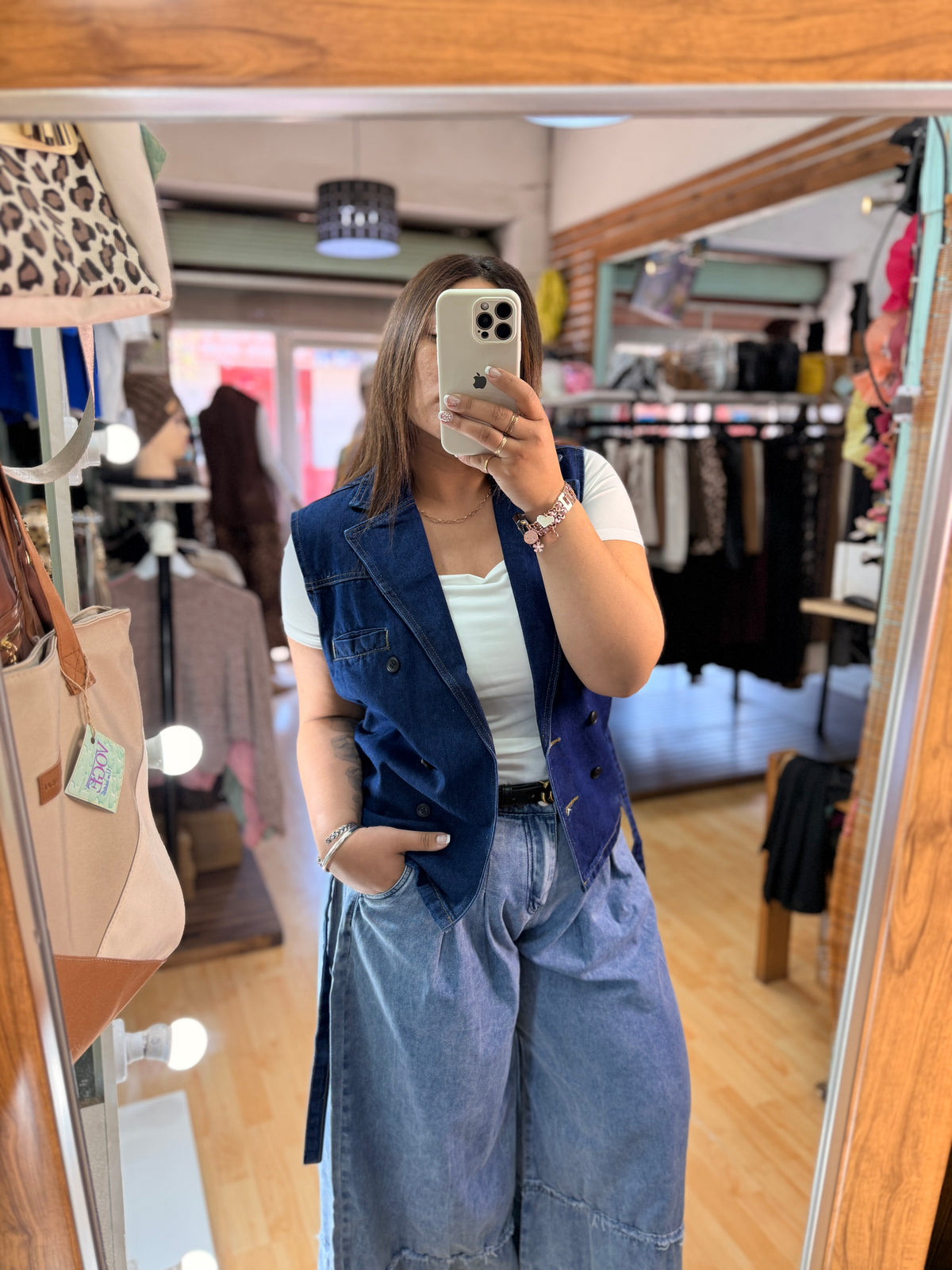 ✨ Blazer Denim azul con Lazo