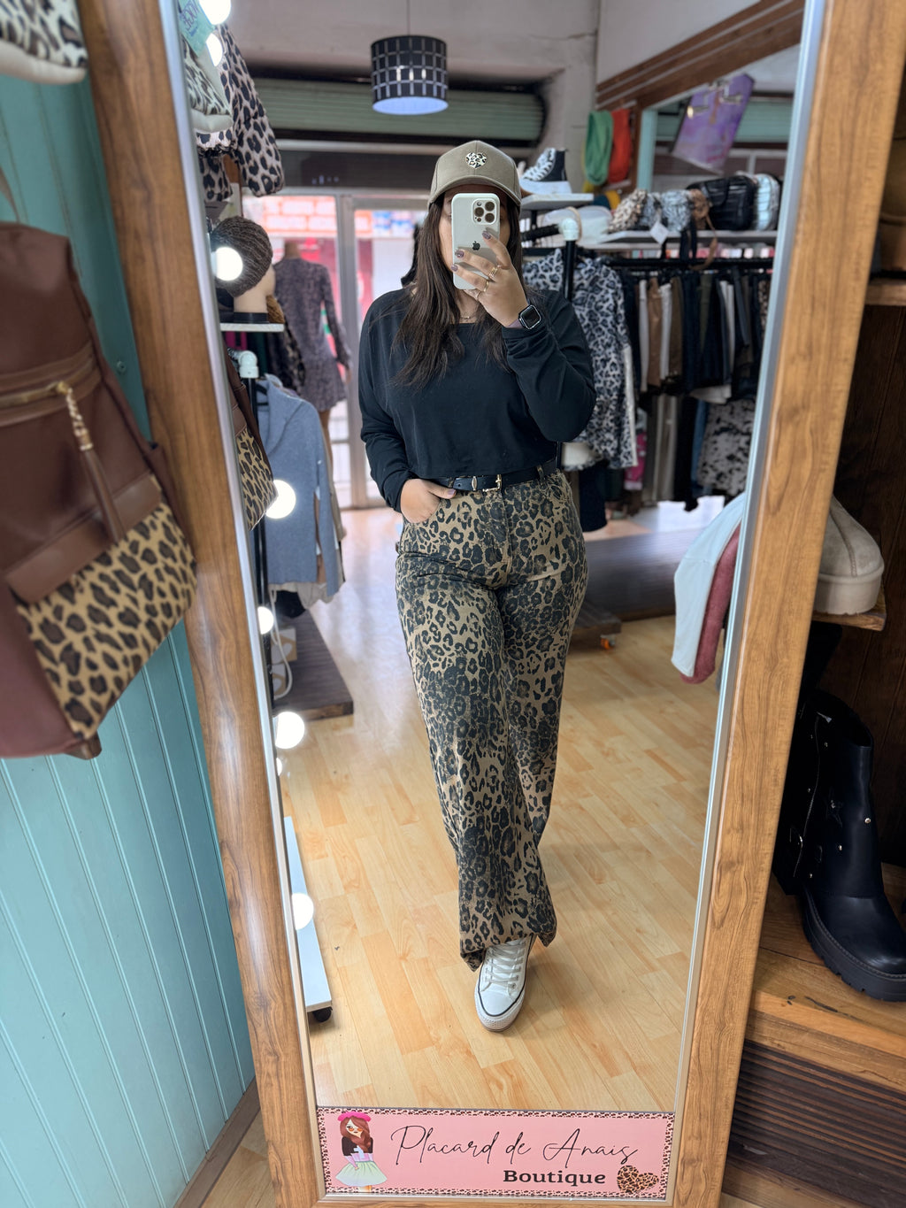 ✨Jeans Wide Leg Print Leopardo