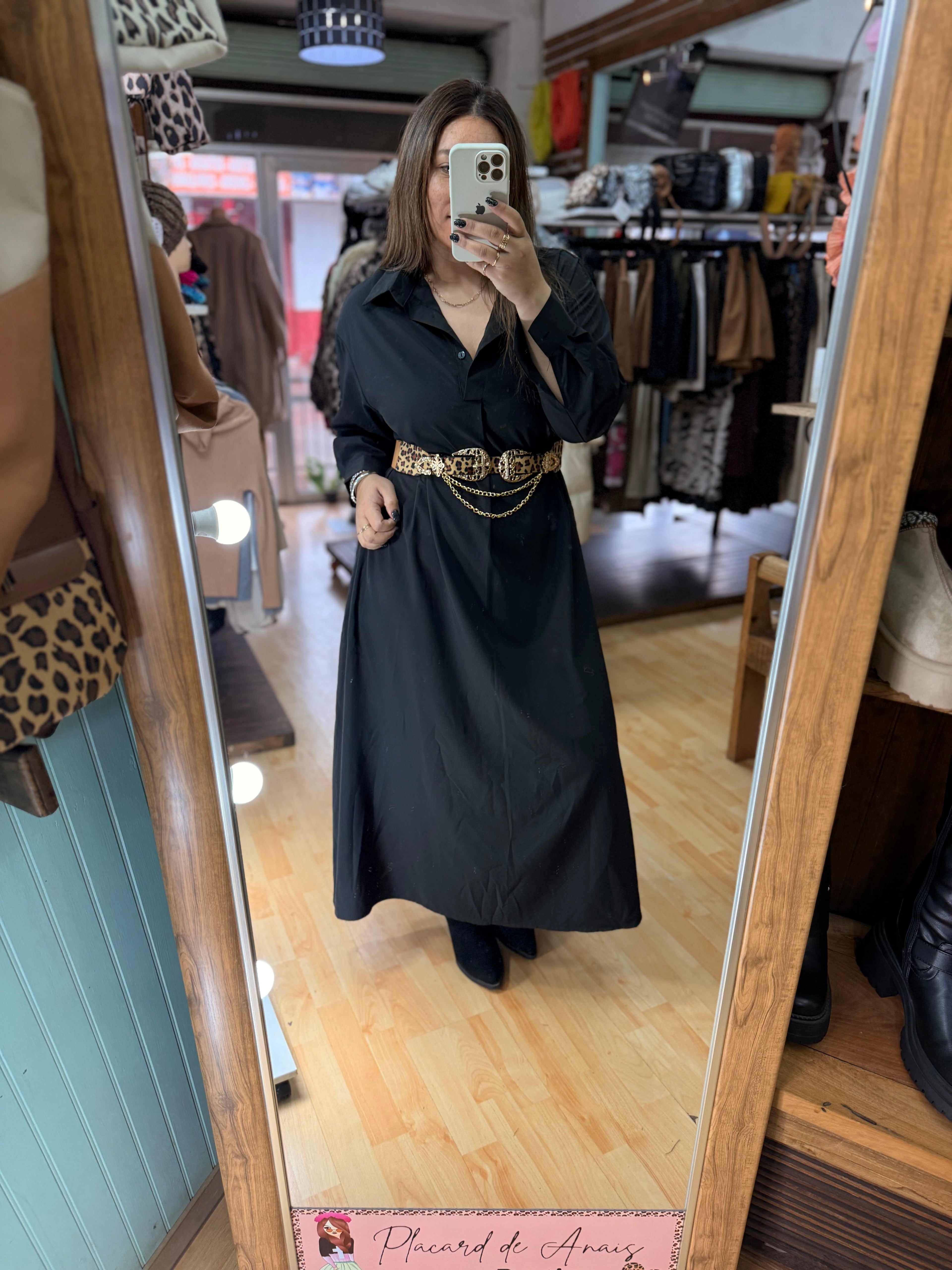 🖤 Vestido Camisero Noa Black