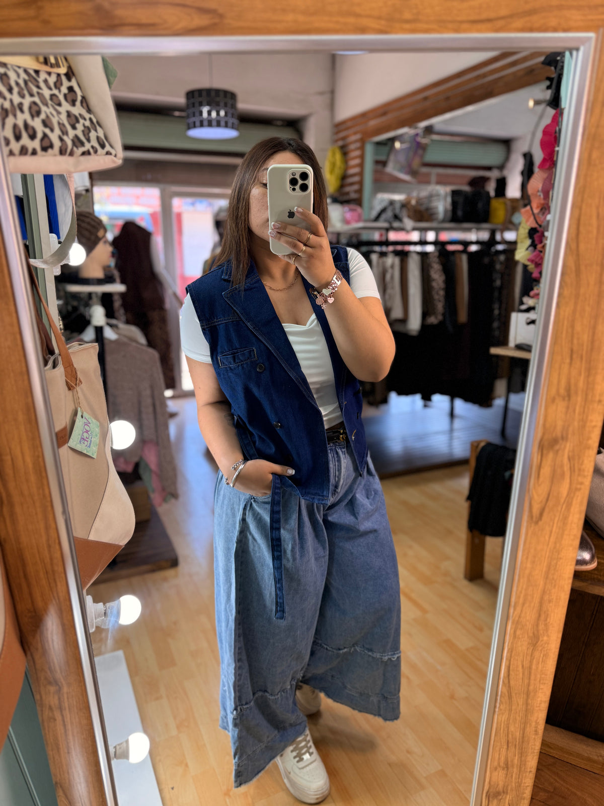 ✨ Blazer Denim azul con Lazo