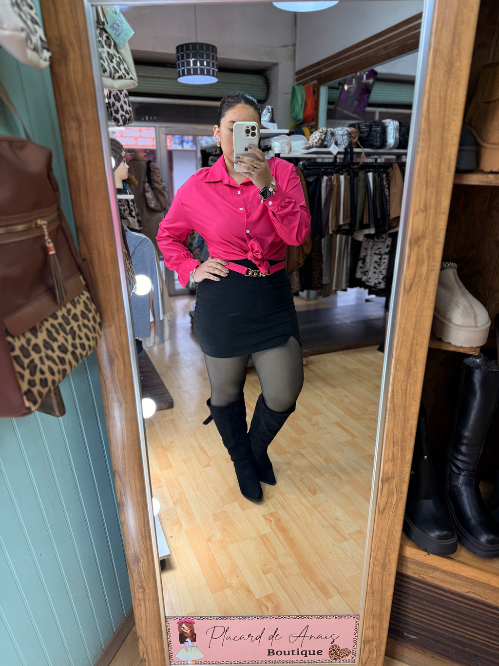 💖 Blusón Camisero Essential Fucsia
