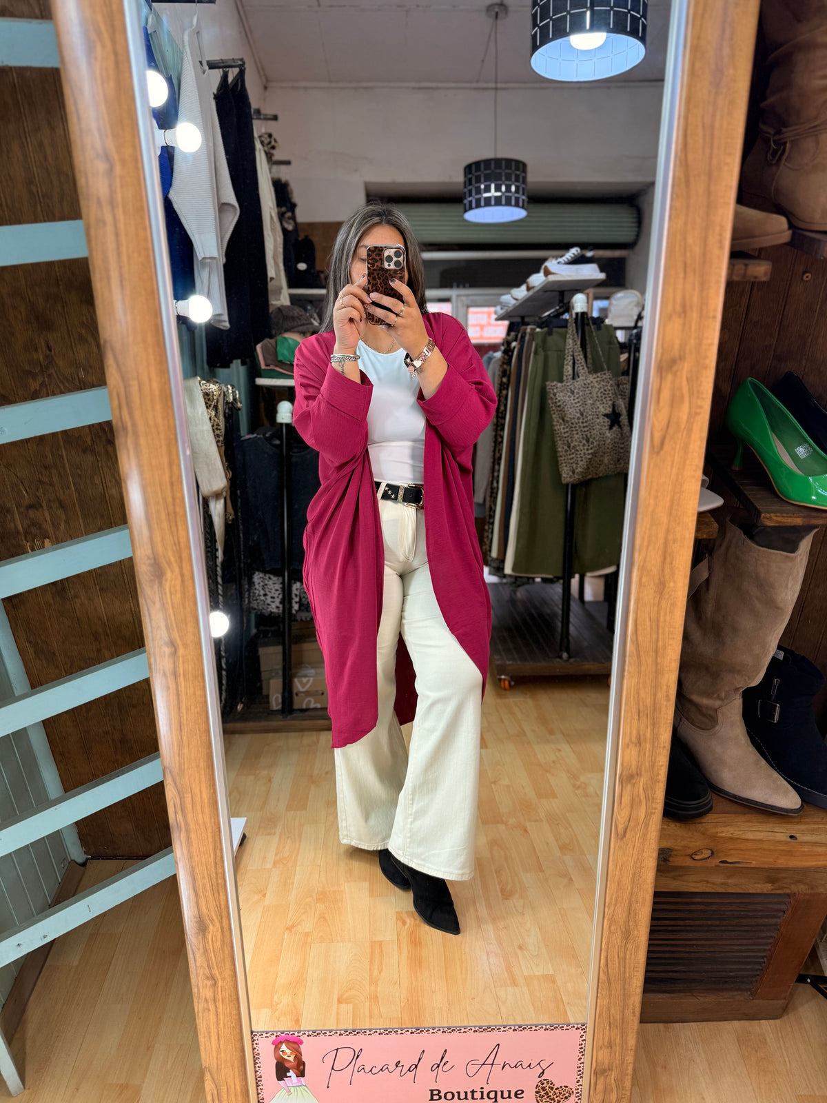 ✨ Tapado Largo Color Fucsia