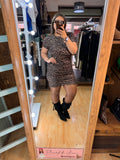 ✨ Vestido Animal Print con Drapeado al Costado