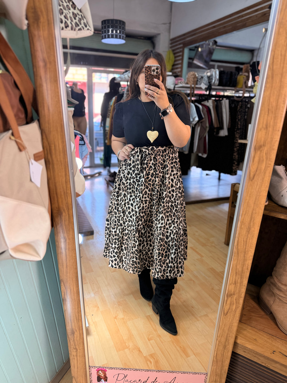 ✨ Vestido Bicolor Animal Print con Lazo