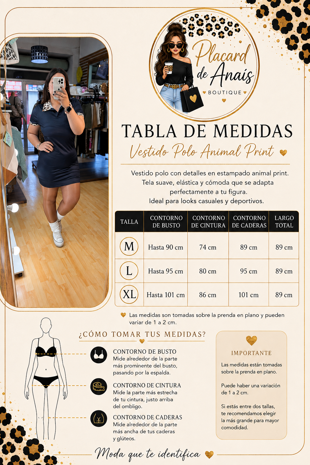 🐆 Vestido Polo Lycra Dupont