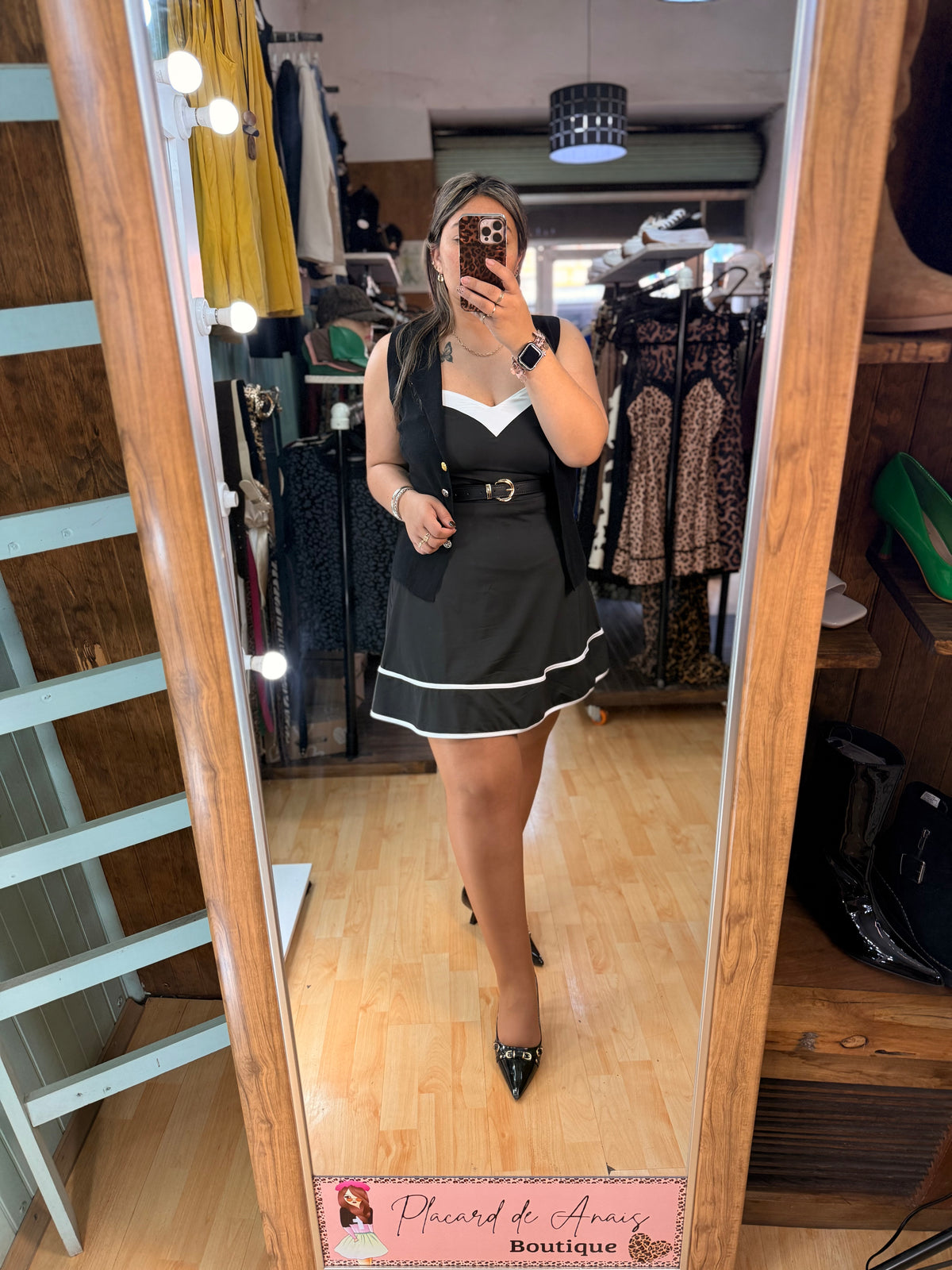 🤎Vestido Mini Bicolor