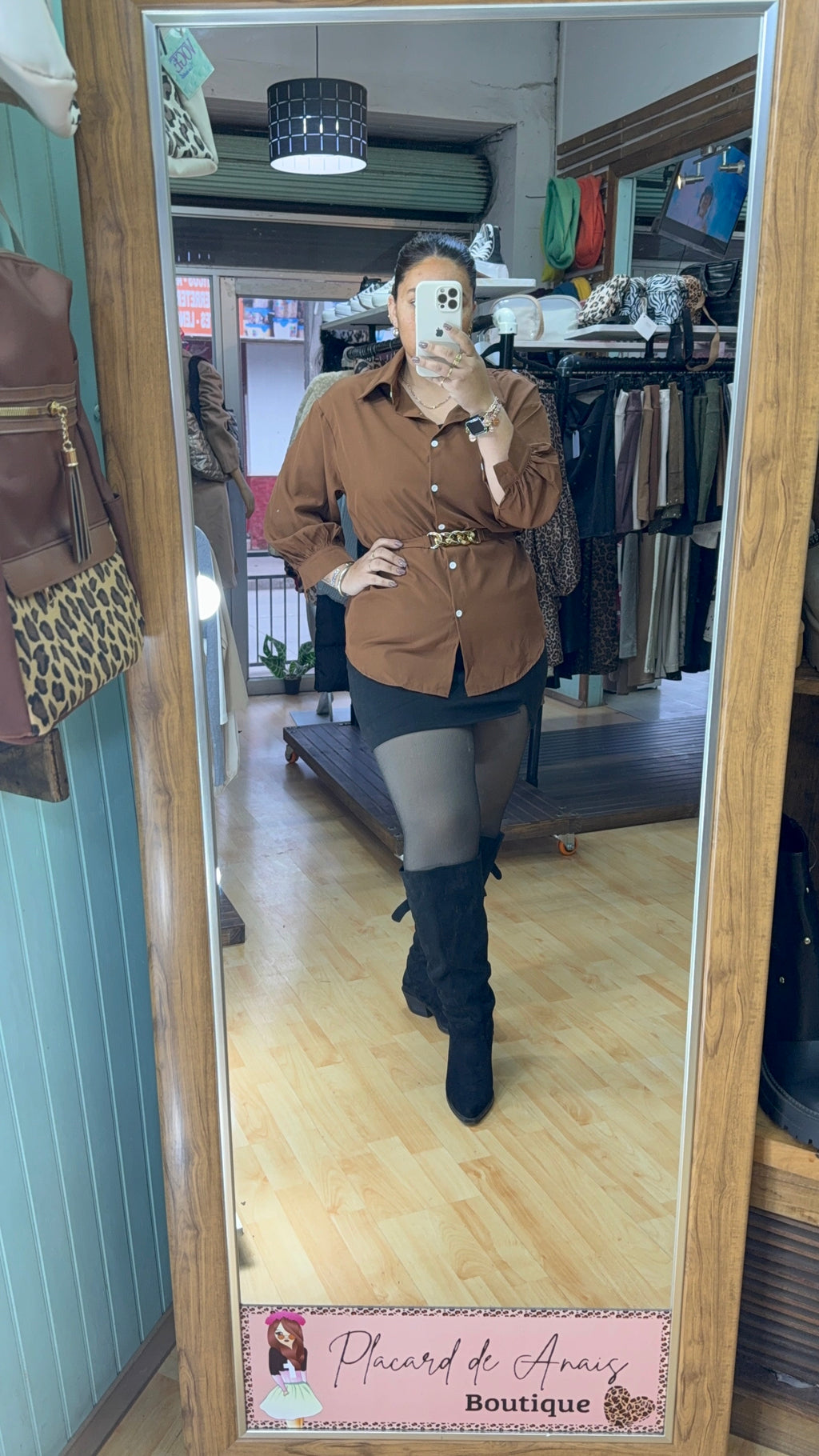🤎 Blusón Camisero Essential chocolate
