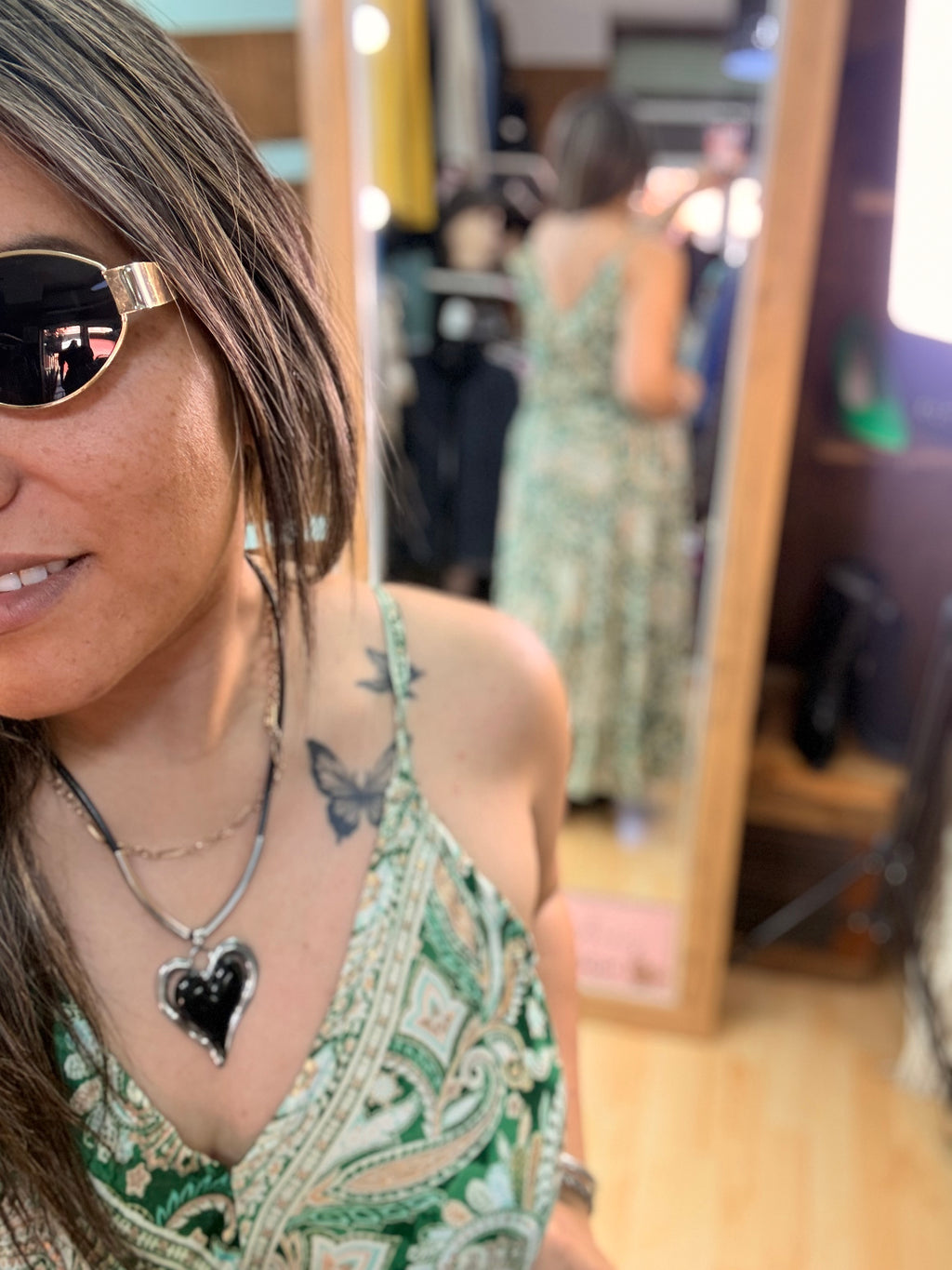 ✨Vestido Largo Paisley Verde con Lazo Ajustable 🌿
