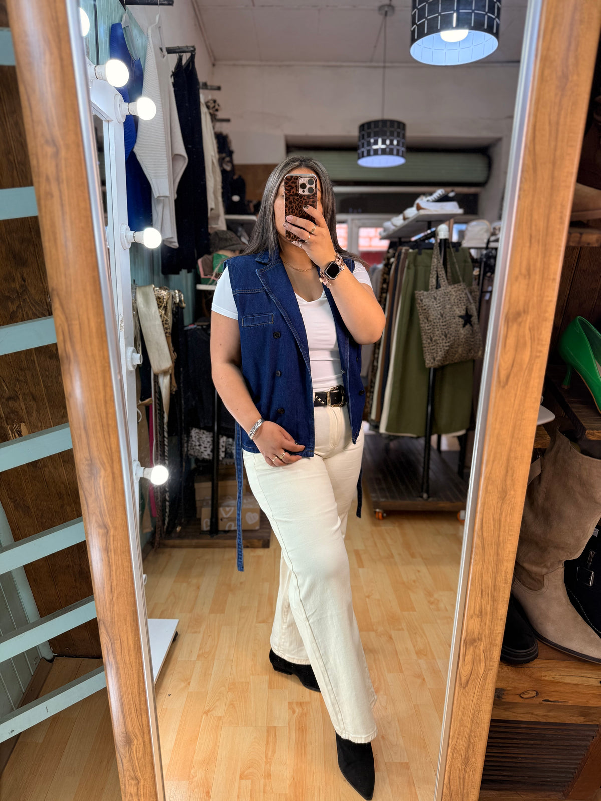 ✨ Blazer Denim azul con Lazo