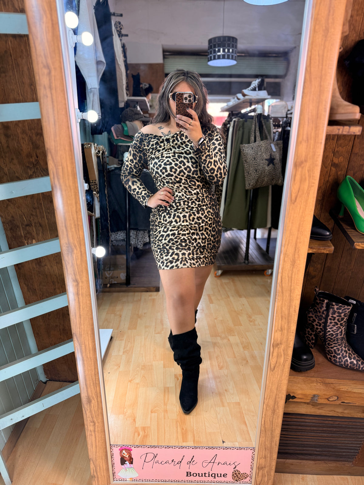✨ Vestido de Algodón Animal Print 🐆🤎