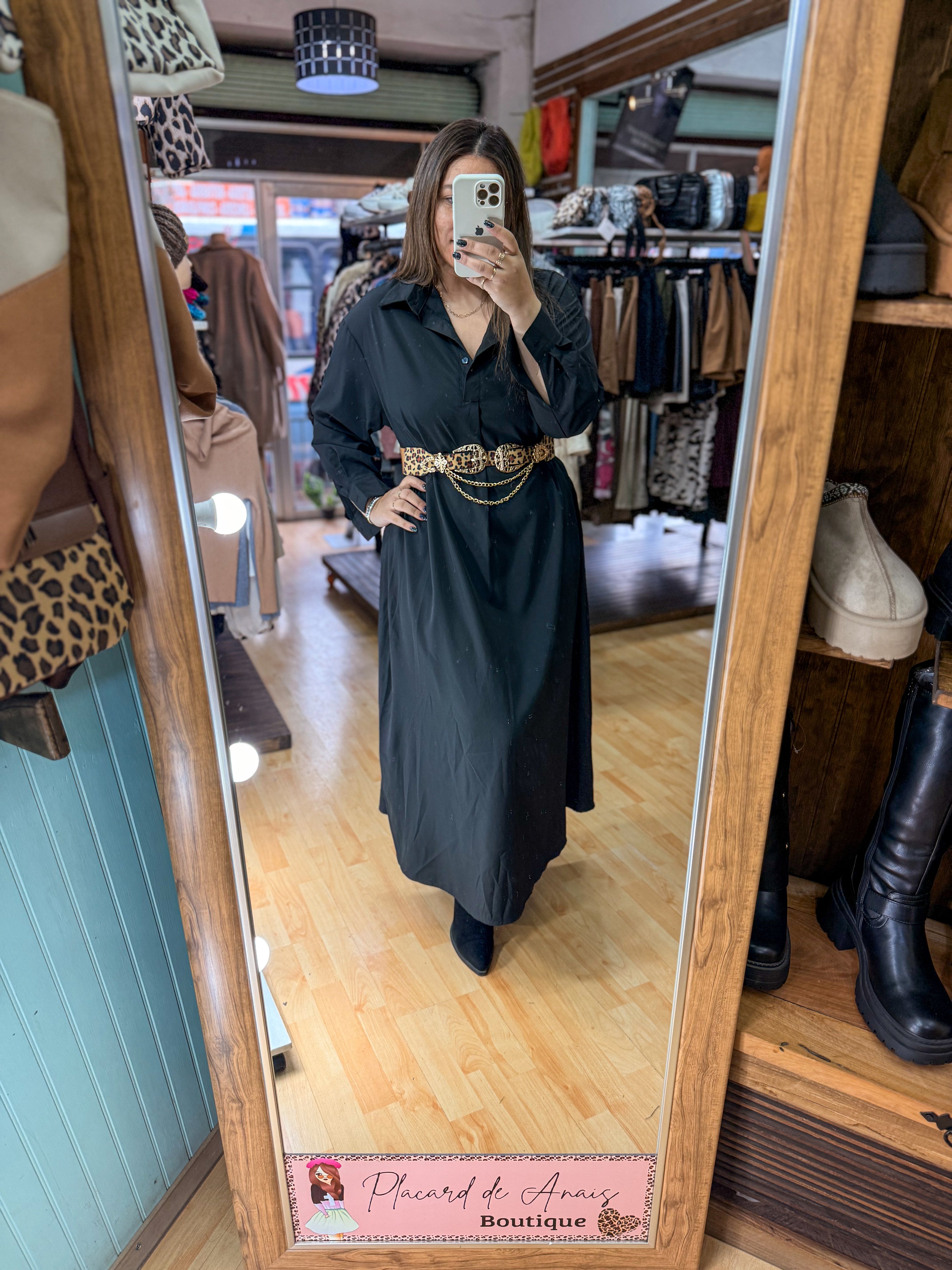 🖤 Vestido Camisero Noa Black