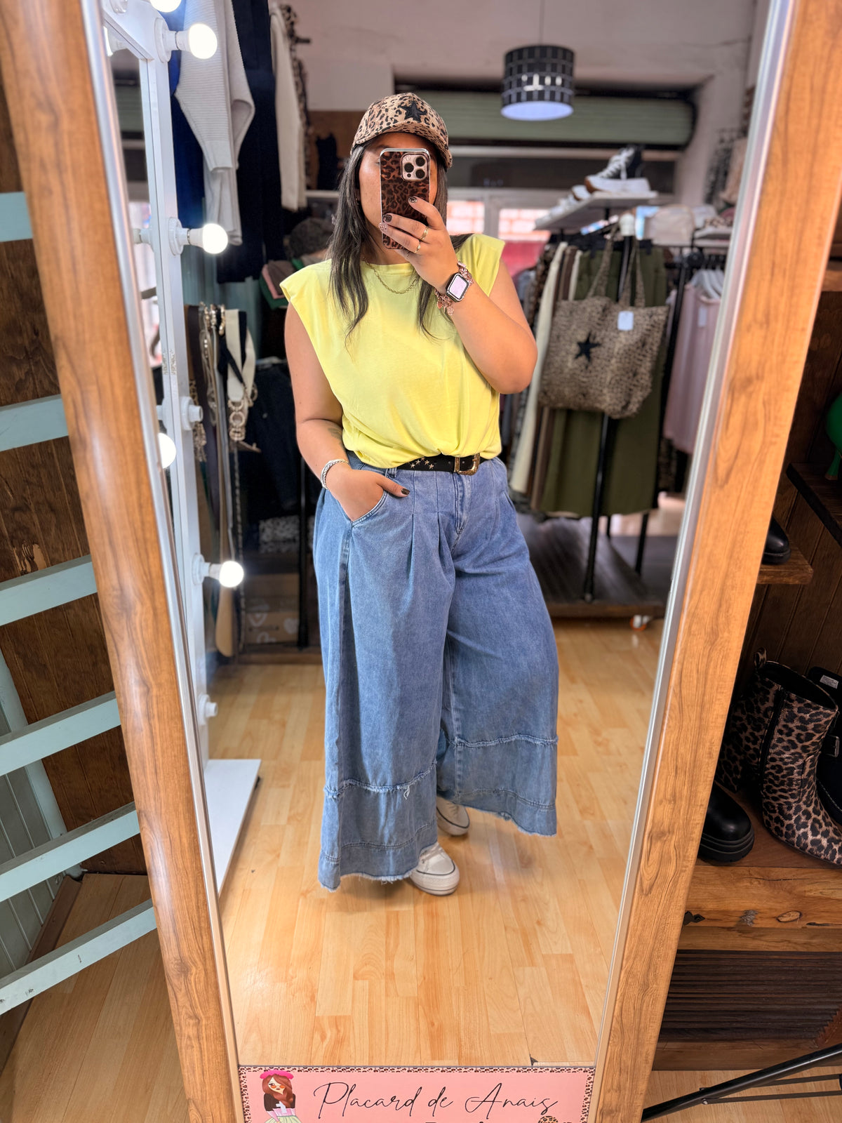 👖 Jeans Culotte con Pinzas