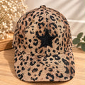 Gorro de tela animal print con estrella