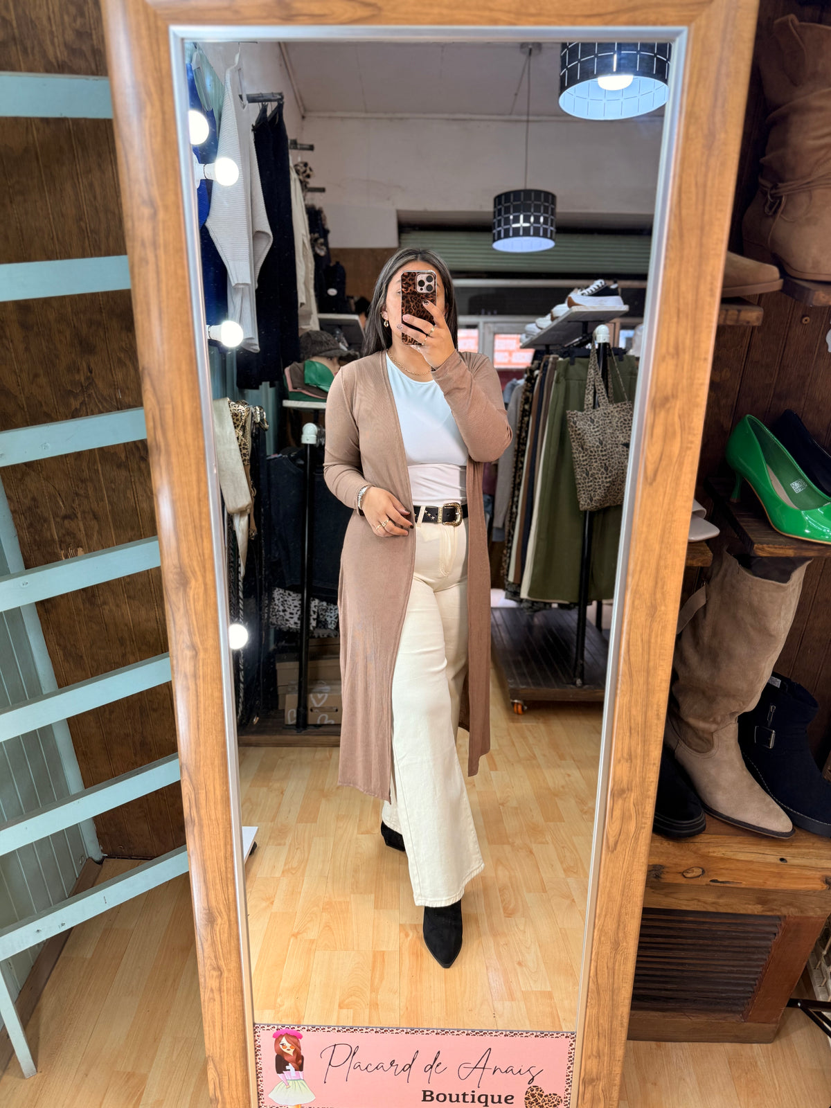 ✨ Cardigan Largo Canutón Beige Taupe