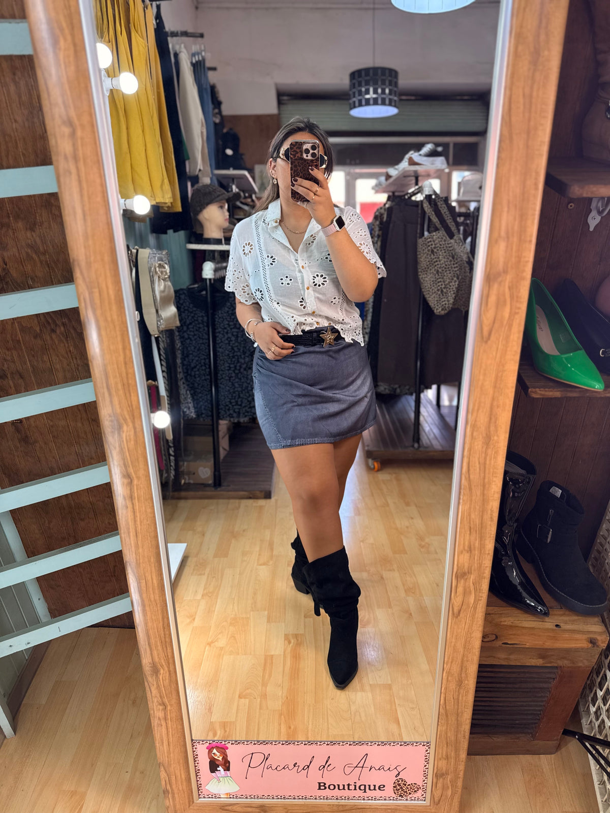 🤎 Minifalda Gris pre lavado