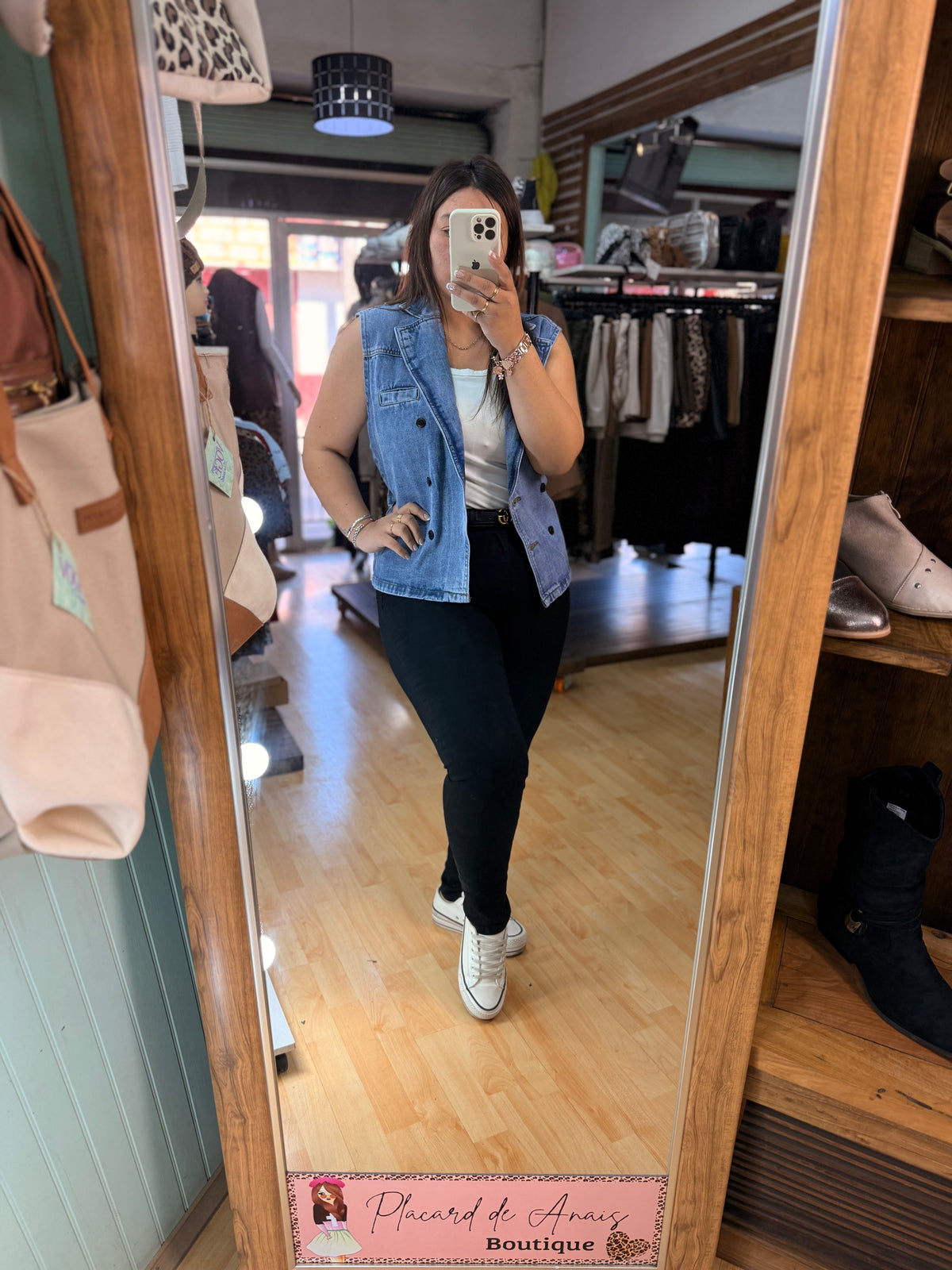✨ Blazer Denim celeste con Lazo