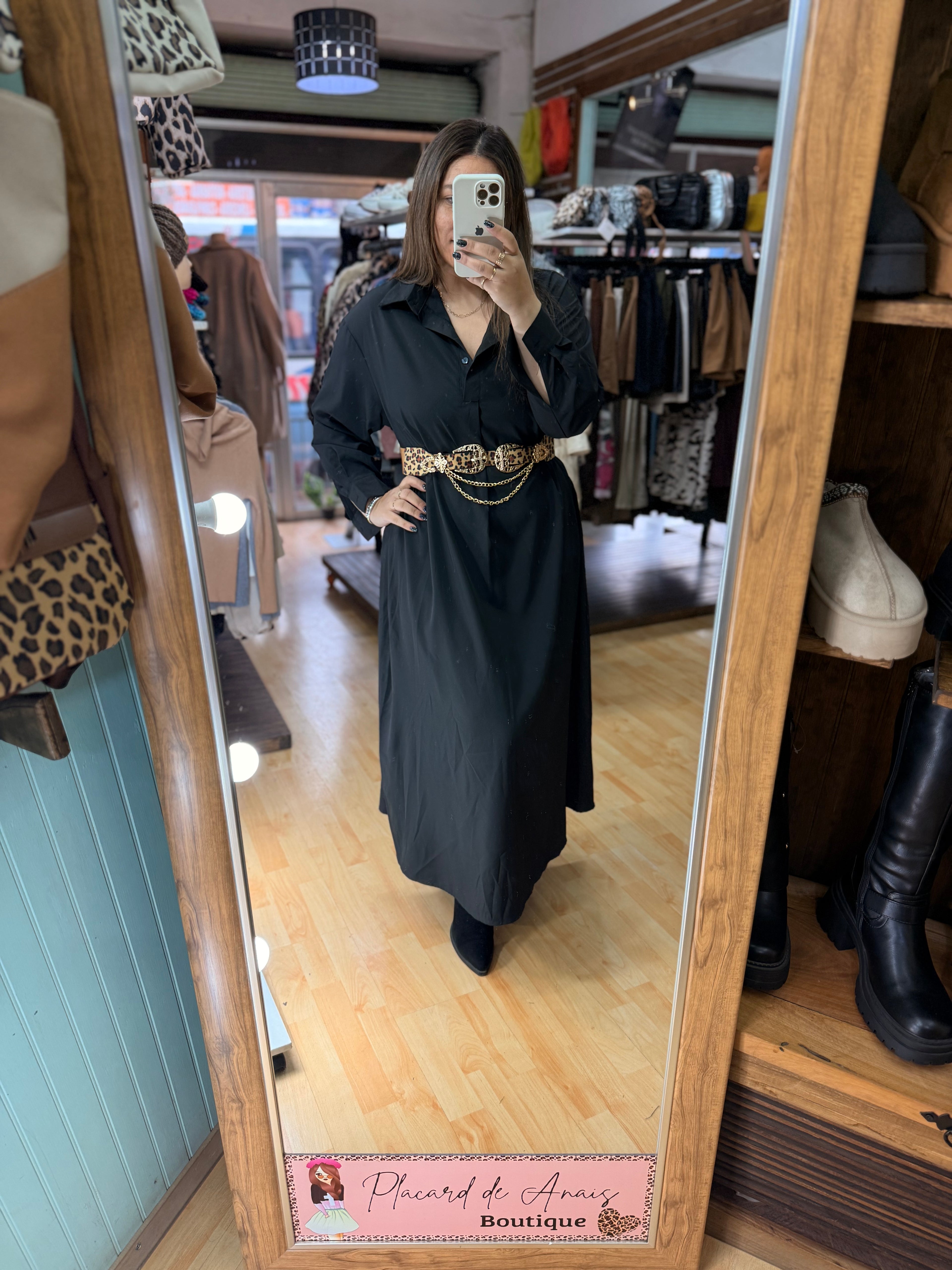 🖤 Vestido Camisero Noa Black