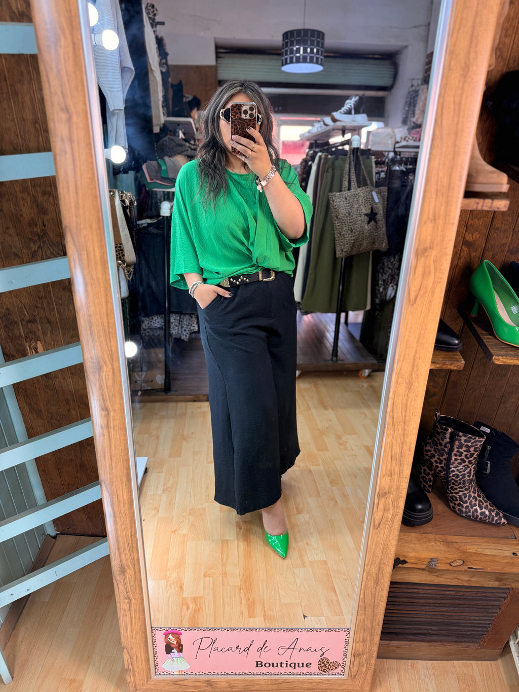✨ Pantalón Palazzo Black – Estilo Lino 🖤