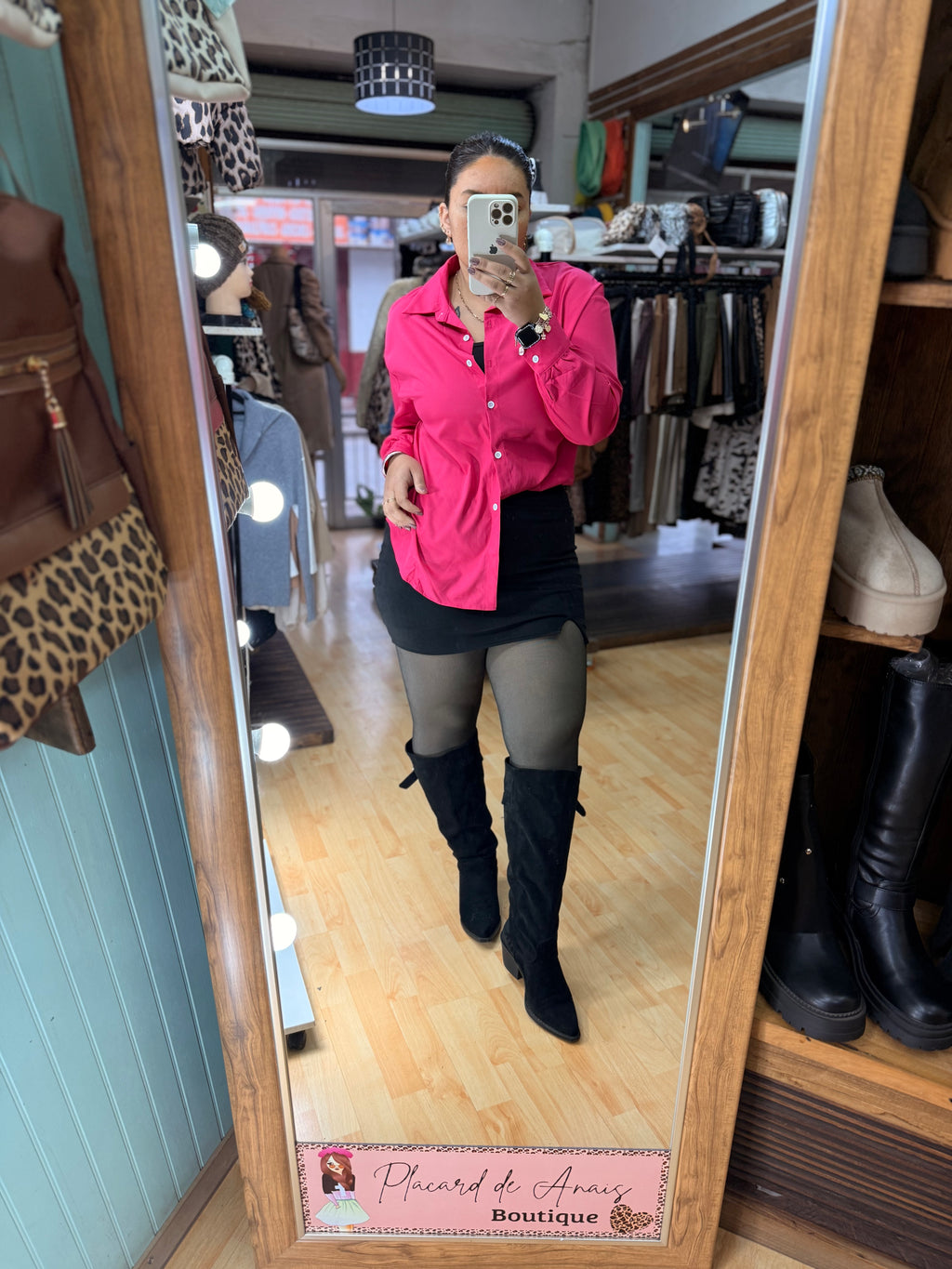 💖 Blusón Camisero Essential Fucsia