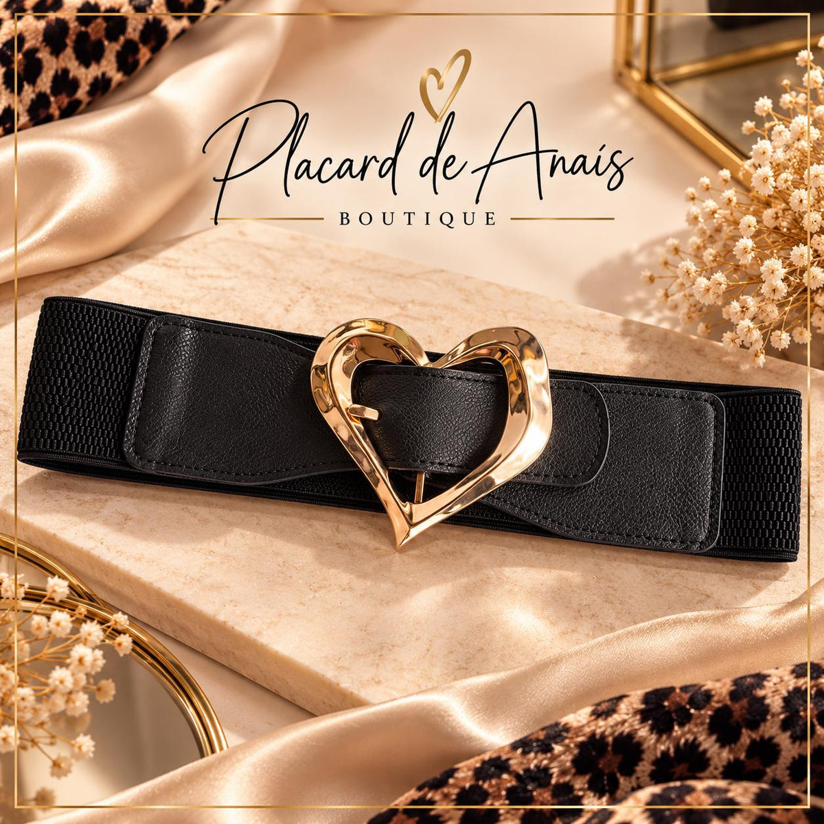 ✨Cinturón Elasticado Love Black