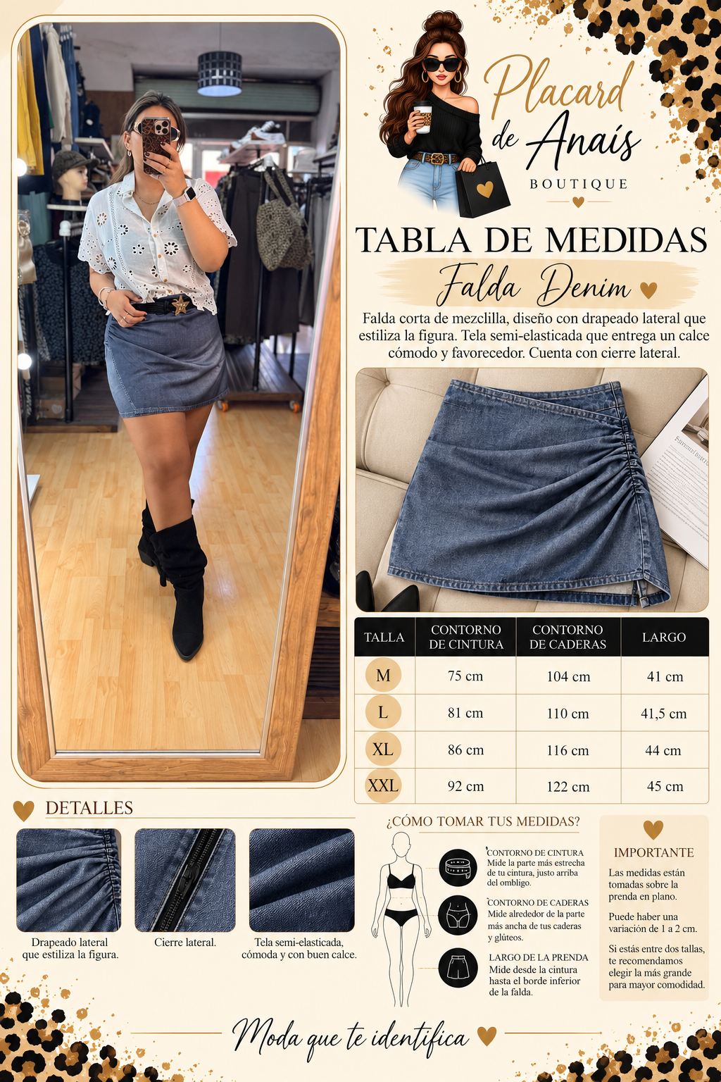 🤎 Minifalda Gris pre lavado