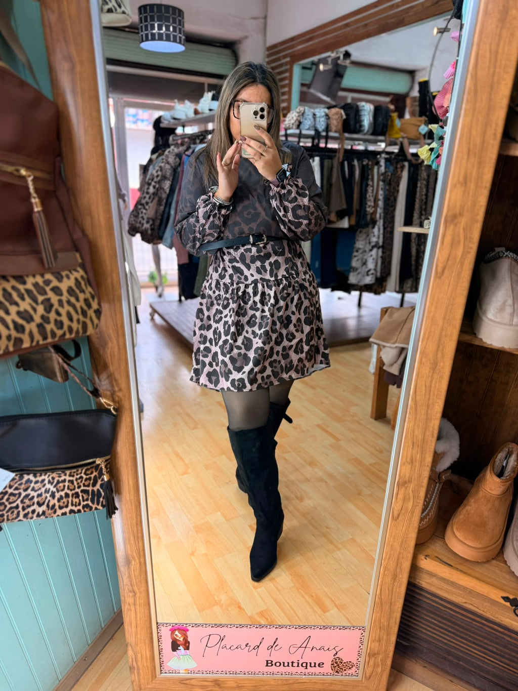 Vestido Animal Print Romance Extra Linda